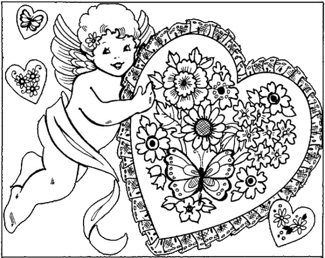Plansa de colorat cu Valentines day 193 79